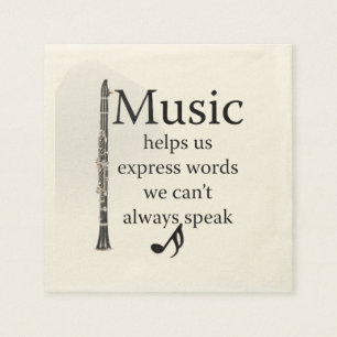 Serviette En Papier La musique de clarinettes nous aide cuisine exprè