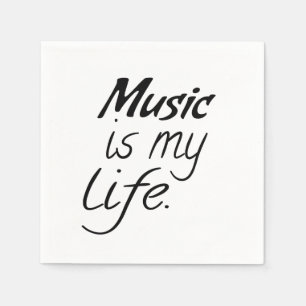 Serviette En Papier La musique est ma vie