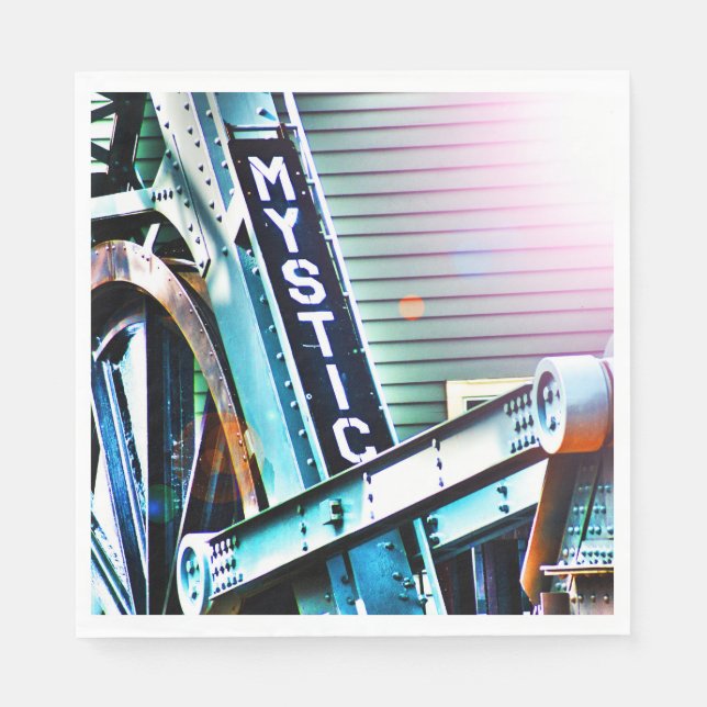 Serviette En Papier La Mystic River Drawbridge Comme Je La Vois (Devant)