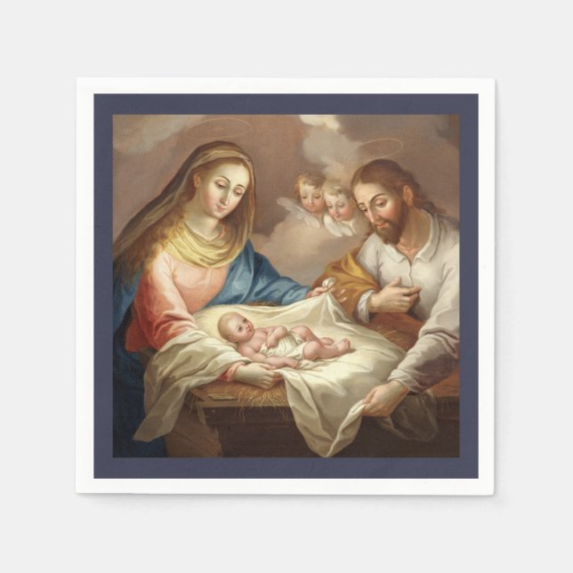 Serviette En Papier La Natividad (Devant)