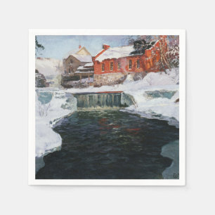 Serviette En Papier La nouvelle usine à Lillehammer, Thaulow, Frits