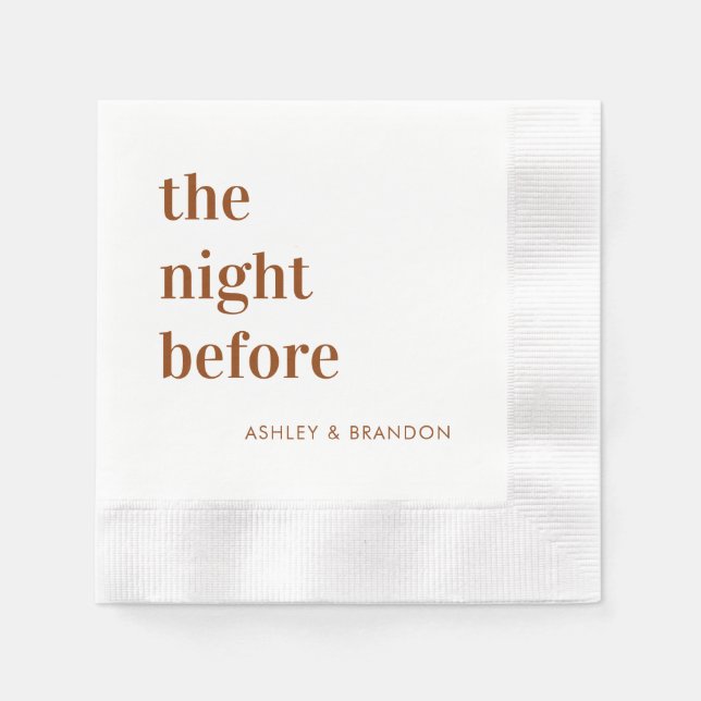 Serviette En Papier La Nuit Avant La Répétition De Rouille Décor (Devant)