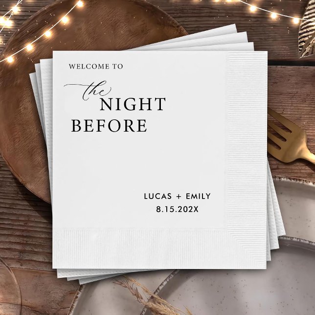 Serviette En Papier La Nuit Avant Le Dîner De La Répétition (Créateur téléchargé)