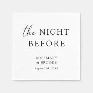 Serviette En Papier La Nuit Avant Le Dîner De La Répétition Mariage