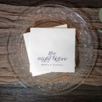 La nuit avant le dîner de répétition bleu foncé