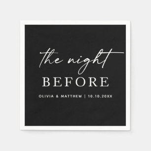 Serviette En Papier La Nuit Avant le Mariage Dîner de Répétition Noi