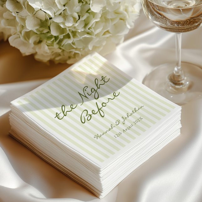 Serviette En Papier La Nuit Avant le mariage vert (Créateur téléchargé)
