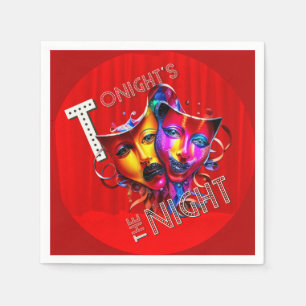 Serviette En Papier La nuit de ce soir (Rideau rouge)