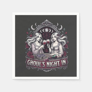 Serviette En Papier La Nuit des Goules dans un Vin Effrayant Tarot Soi