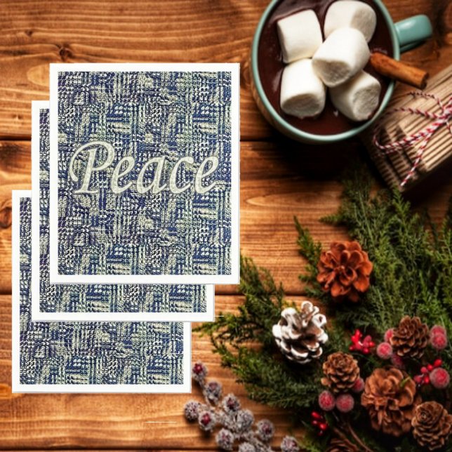 Serviette En Papier La paix abonde (Pair these Peace Abounds paper napkins, with matching paper plates, to serve your Holiday dinner!)