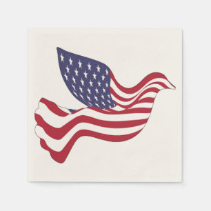 SERVIETTE EN PAPIER LA PAIX AMÉRICAINE DOVE