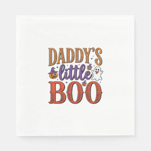 Serviette En Papier La petite Boo vintage Halloween de papa