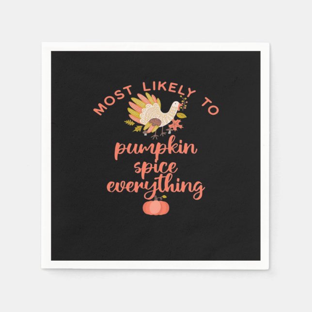 Serviette En Papier La plupart aiment épices Citrouilles tout (Devant)