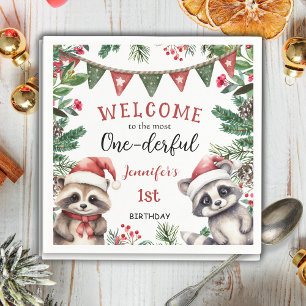 Serviette En Papier La plus merveilleuse Racon de Noël pour 1er anni