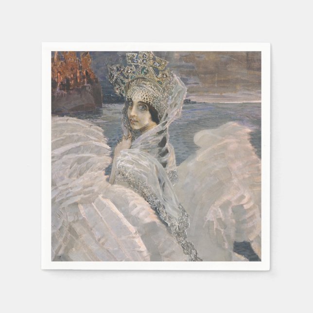 Serviette En Papier La Princesse au cygne (Devant)