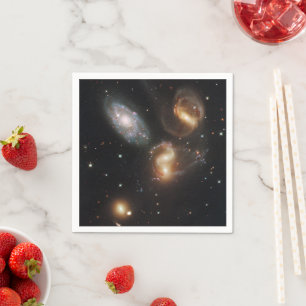 Serviette En Papier La quintette de Stephan : Une épave galaxie galact