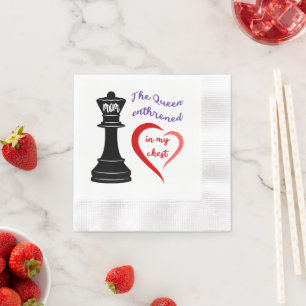 Serviette En Papier La reine de mon coeur