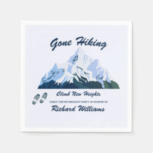 Serviette En Papier La Retraite est partie Randonnée Montagnes neigeus
