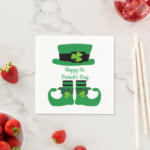 Serviette En Papier La Saint-Patrick, Irlandais, Leprechaun, Parti Ver