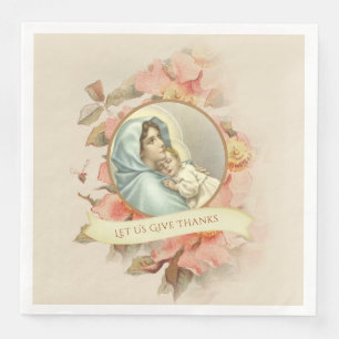Serviette En Papier La Sainte Vierge Marie Jésus
