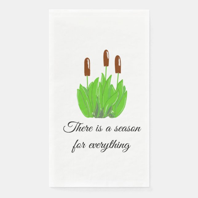Serviette En Papier La saison des massettes pour tout (Devant)