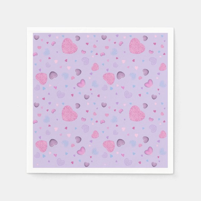 Serviette En Papier La serviette de la Saint Valentin (Devant)