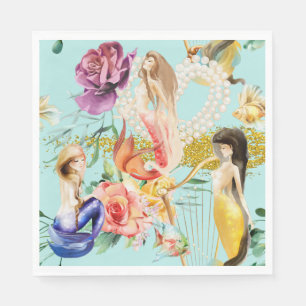 Serviette En Papier La sirène rêveuse