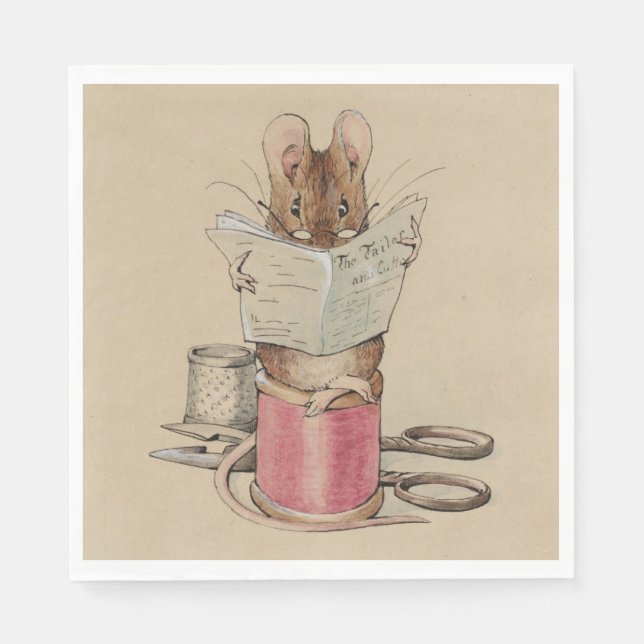 Serviette En Papier La souris sur mesure (par Beatrix Potter) (Devant)