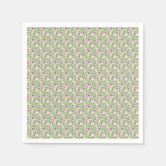 Serviette En Papier La Terre Rire En Fleurs (Devant)