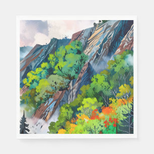 Serviette En Papier La toile de la nature