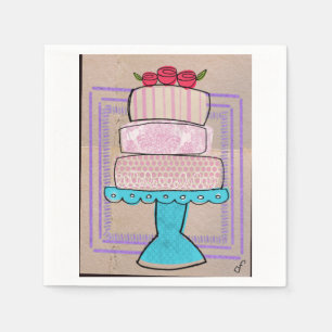 Serviette En Papier La Tour Pastel Motif