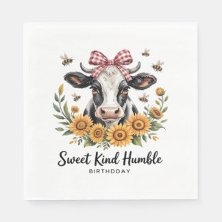 Serviette En Papier La vache à fraise Joyfull aime le T-Shi classique