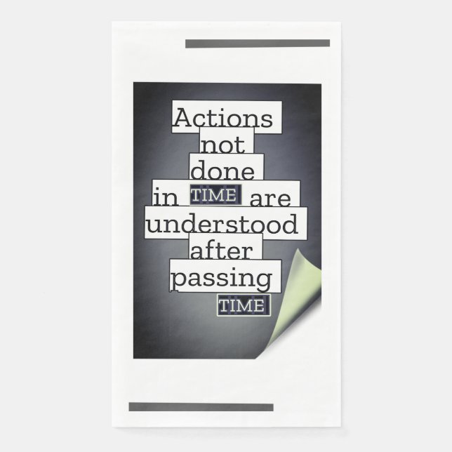 Serviette En Papier La valeur du temps (Devant)