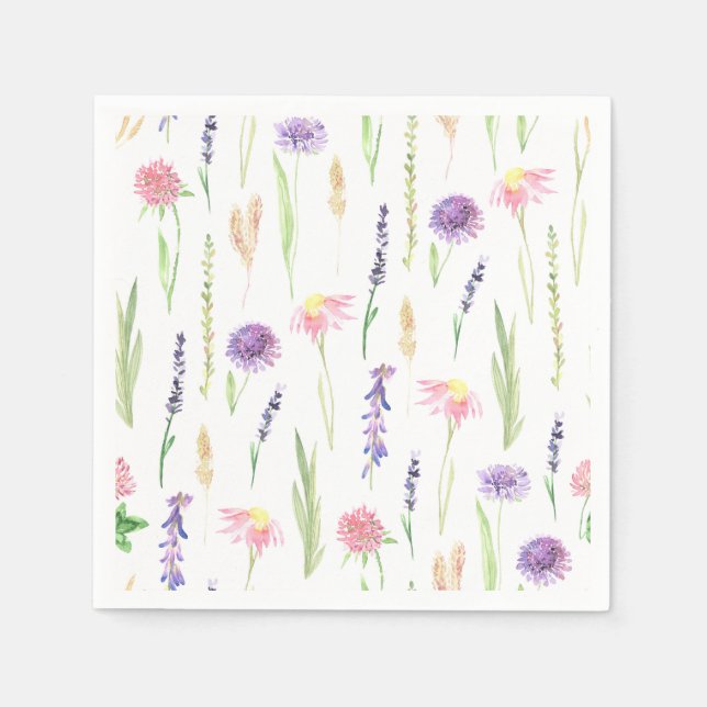 Serviette En Papier La verdure fleur sauvage (Devant)