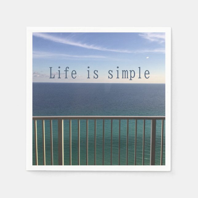 Serviette En Papier La vie est simple (Devant)