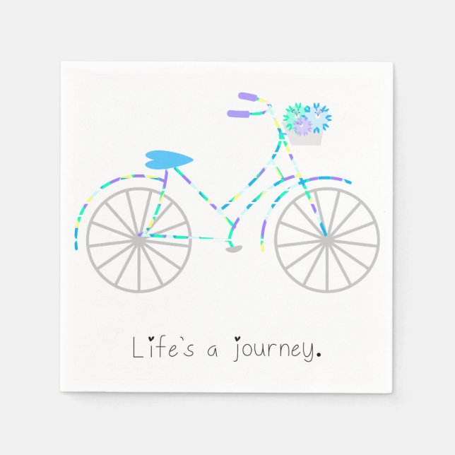 Serviette En Papier La vie est un voyage. (Devant)