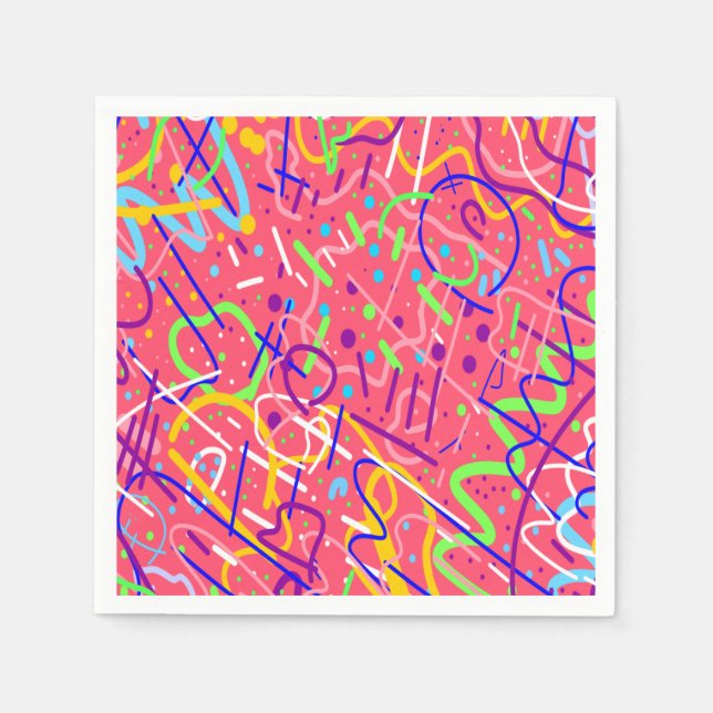 Serviette En Papier La vie est une fête (Devant)