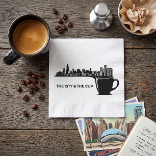 Serviette En Papier La ville et la tasse Chicago Skyline
