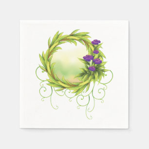 Serviette En Papier La violette fleurit les serviettes de papier