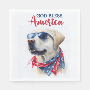 Serviette En Papier Laboratoire patriotique de chiens