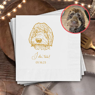 Serviette En Papier Labradoodle chien Personnalisé Je fais aussi