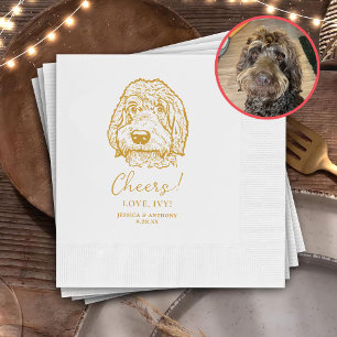 Serviette En Papier Labradoodle Chien Salutation personnalisée