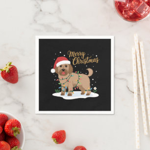 Serviette En Papier Labradoodle Joyeux Noël Funny Noël Amoureux des ch