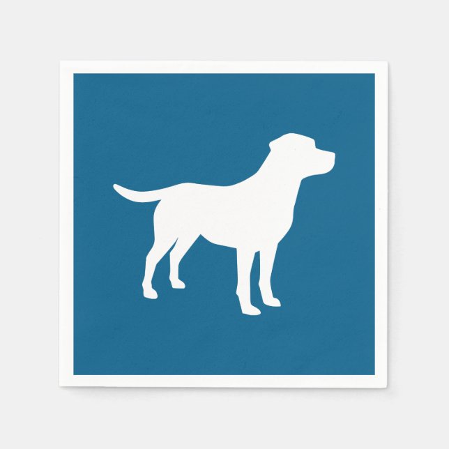 Serviette En Papier Labrador Chien Baby shower Blue Boy Lab (Devant)