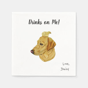 Serviette En Papier Labrador Chien Cocktail Napkins