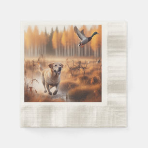 Serviette En Papier Labrador/chien en automne chasse au canard