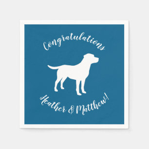 Serviette En Papier Labrador Dog Baby shower Blue Boy Lab