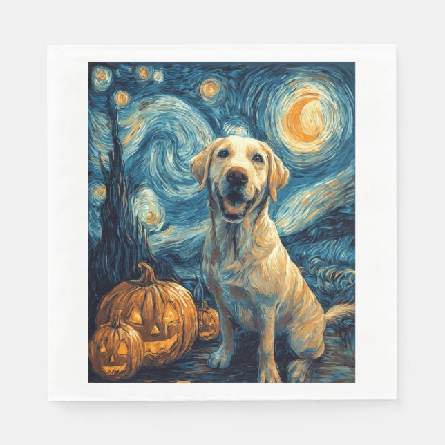 Serviette En Papier Labrador jaune (2) (Devant)