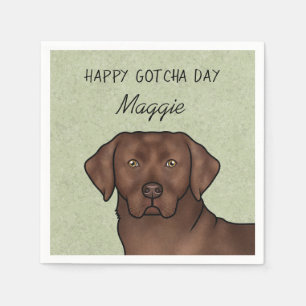 Serviette En Papier Labrador Retriever Chocolat Joyeux Jour de Prise