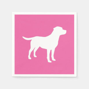 Serviette En Papier Labrador Theme Chien Baby shower Pink Lab
